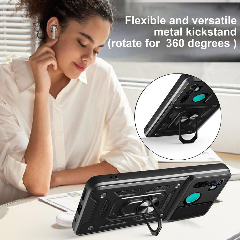 erorex For Realme 5 Pro Sliding Camera Cover Design TPU+PC Phone Case(Silver) - Image 3