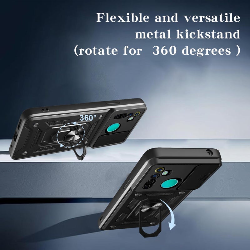 erorex For Realme 5 Pro Sliding Camera Cover Design TPU+PC Phone Case(Silver) - Image 4