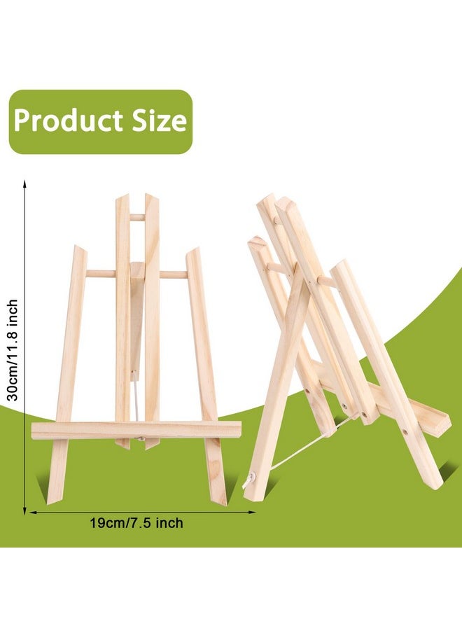 DERAYEE DERAYEE Tabletop Easel, 11.8 Inch Wood Easel Stand for Painting Canvases, Art and Crafts, Tripod, Painting Party Easel, Kids Student Table School Desktop, Portable Canvas Photo Picture Sign Holder  - Image 2