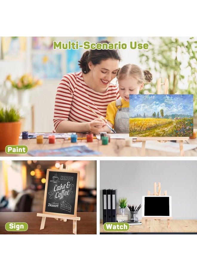 DERAYEE DERAYEE Tabletop Easel, 11.8 Inch Wood Easel Stand for Painting Canvases, Art and Crafts, Tripod, Painting Party Easel, Kids Student Table School Desktop, Portable Canvas Photo Picture Sign Holder  - Image 4
