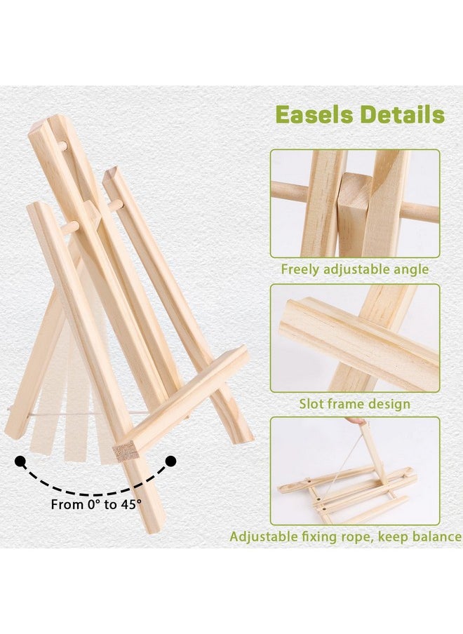 DERAYEE DERAYEE Tabletop Easel, 11.8 Inch Wood Easel Stand for Painting Canvases, Art and Crafts, Tripod, Painting Party Easel, Kids Student Table School Desktop, Portable Canvas Photo Picture Sign Holder  - Image 3