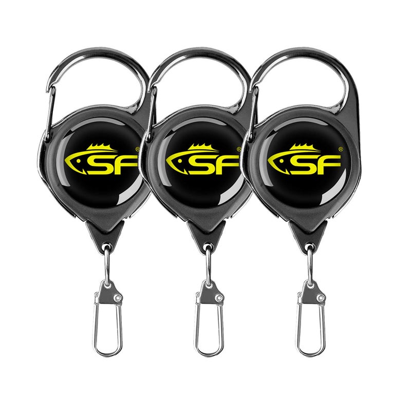 SF Fly Fishing Zinger Retractor Fly Fishing Anglers Tool Gear Combo Steel Cord # 3 Pcs