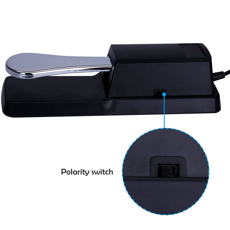 Wingo دواسة استدامة عالمية للبيانو الرقمي ومفاتيح ميدي من ياماها / رولاند / كاسيو / كوردج / م-أوديو مع مفتاح قطبية ومقبس إدخال 1/4 - Image 4