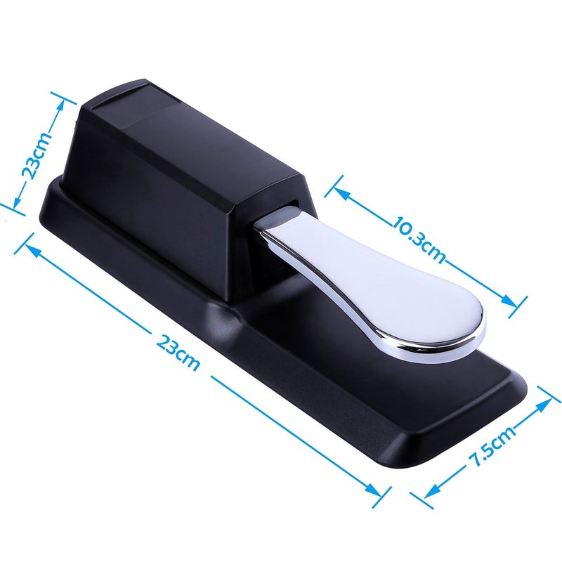 Wingo دواسة استدامة عالمية للبيانو الرقمي ومفاتيح ميدي من ياماها / رولاند / كاسيو / كوردج / م-أوديو مع مفتاح قطبية ومقبس إدخال 1/4 - Image 5