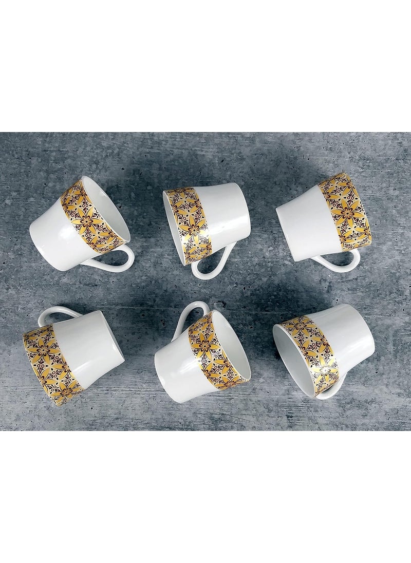 MOODY PANDA MOODY PANDA Set of 6 Cups Cup Set Bone China 150ml Cups Set of 6 Tea Cups  - Image 2