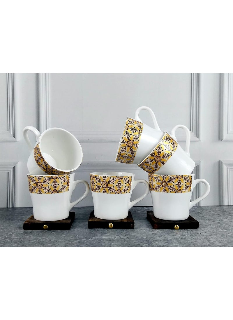 MOODY PANDA MOODY PANDA Set of 6 Cups Cup Set Bone China 150ml Cups Set of 6 Tea Cups  - Image 3