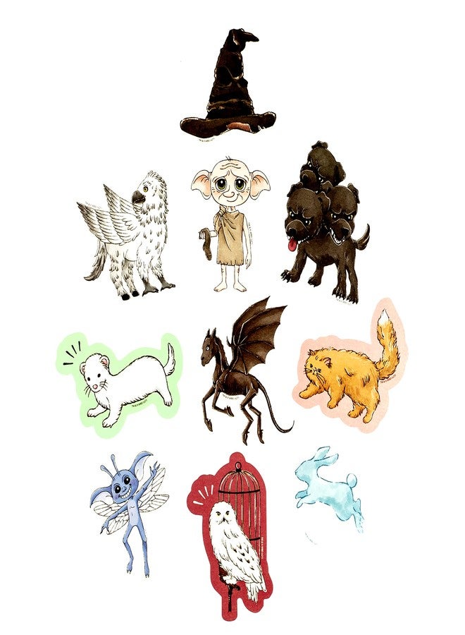 Conquest Journals Harry Potter Magical Characters & Icons Sticker Pack, Officially Licensed, Set of 50, Waterproof and UV Resistant, Great for All Your Gadgets, Potterfy All The Things - Image 5