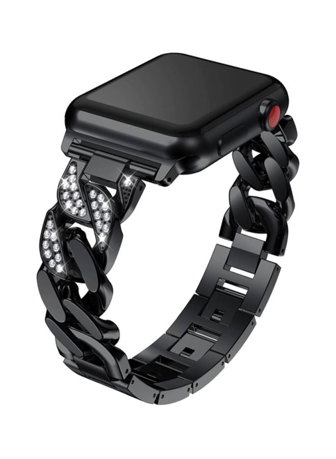 Voberry Cowboy Chain Replacement Band For Apple Watch Series 3 38mm Black - Image 4