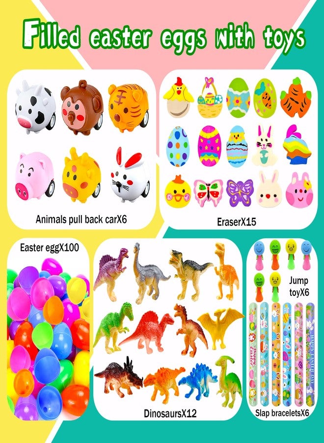 Phaorui 318 pcs Easter Eggs 100 pack Easter Eggs Bulk wtih 218 Toys inside Small Toys for Easter Egg Easter Basket Stuffers Hunt Party Favors for Kids Toddlers Boys Girls - Image 4
