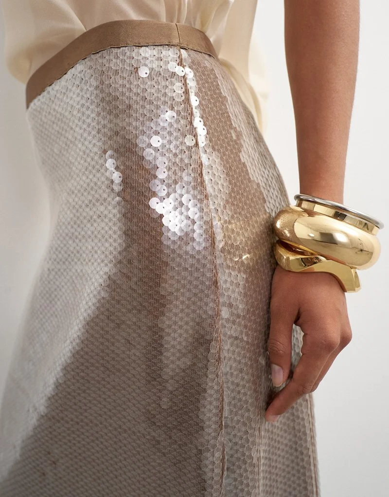 Topshop  Sequin Maxi Skirt for Women | Best Price UAE