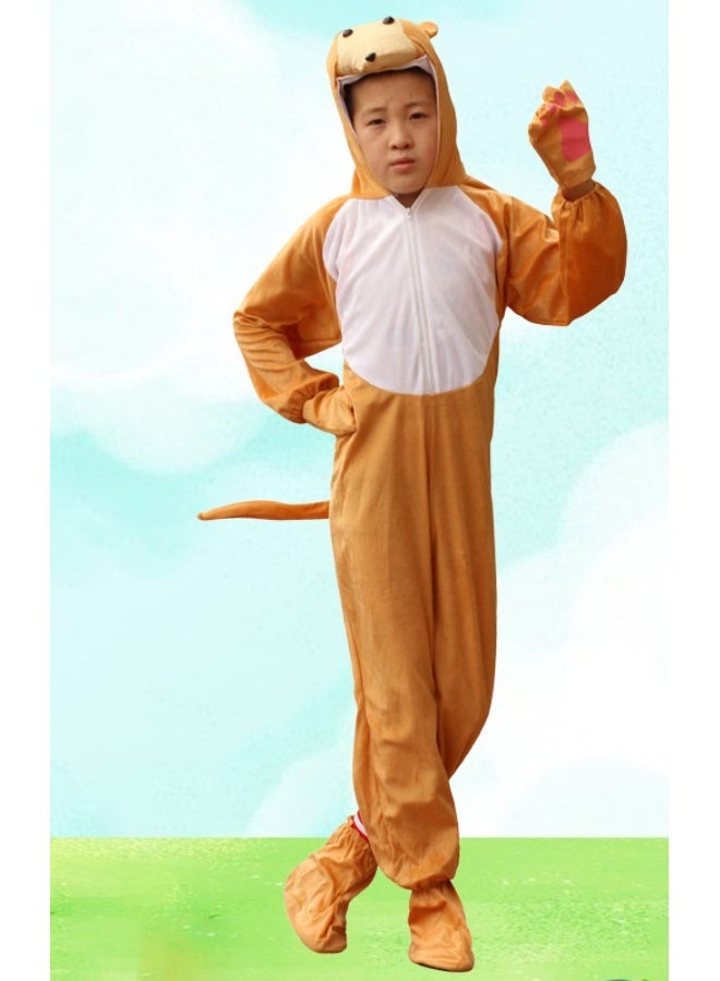 NIBEMINENT Children's animal tiger costumes, kindergarten dance rehearsal program schedule, one-piece clothing decoration for performance - Image 1