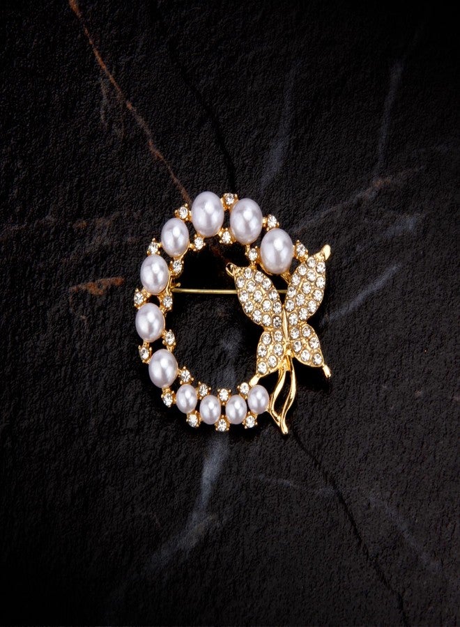 Wynameleri Lapel Pins Brooch Fashion Butterfly Design with Pearl in Gift Box - Image 4