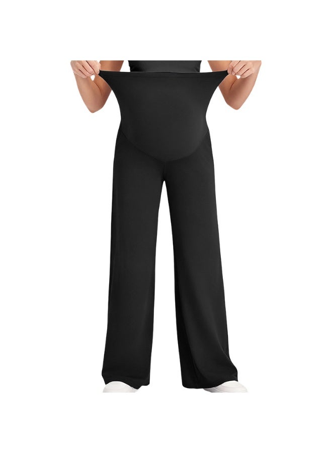 Women's High-waisted, High-elasticity, Straight-leg Maternity Pants That Support the Belly; Suitable for Casual Wear As Outerwear; Breathable and Does not Constrict the Belly. - Image 4