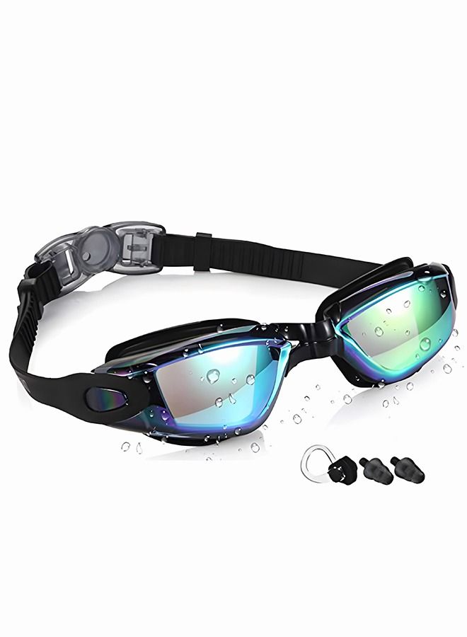 roaiss Swim Goggles for Adult with Soft Silicone Gasket Anti-fog UV Protection No Leaking Clear Vision Pool Goggles Swimming Glasses for Men Women with Earplugs and Nose Clip  - Image 1