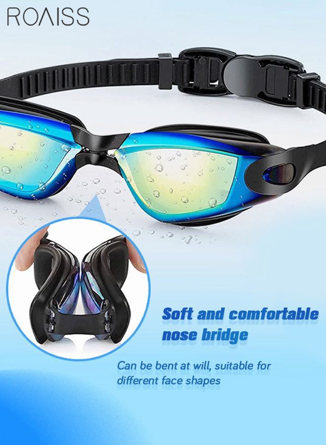 roaiss Swim Goggles for Adult with Soft Silicone Gasket Anti-fog UV Protection No Leaking Clear Vision Pool Goggles Swimming Glasses for Men Women with Earplugs and Nose Clip  - Image 2