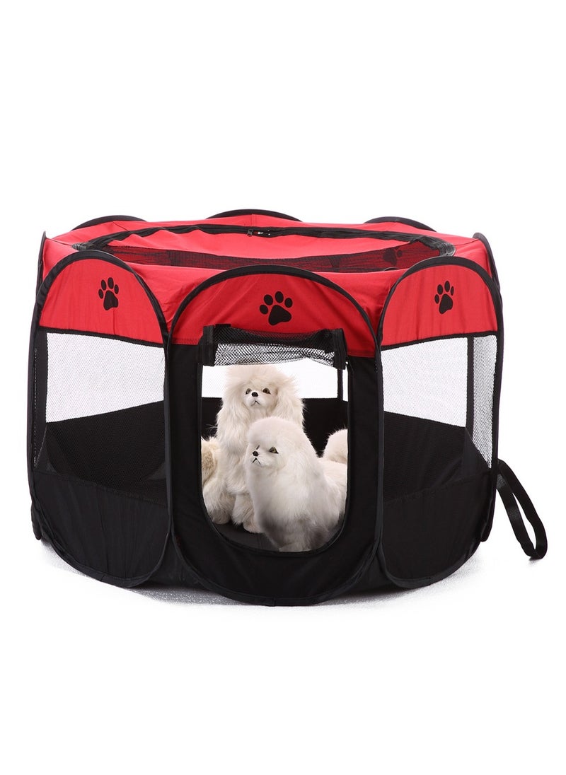 Generic Octagonal Tent Outdoor Bed Red/Black For Pet 91 x 91 x 58CM  - Image 5