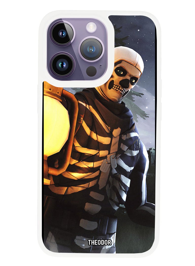 Theodor Protective Case Anti Scratch Shock Proof Cover For APPLE IPHONE 14 PRO MAX Marshmello Fortnite (White Bumper) - Image 1