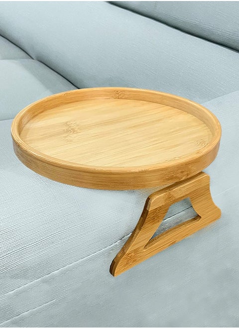 Home Clip On Tray Sofa Table for Wide Couches. Couch Arm Tray Table, Portable Table, TV Table and Side Tables for Small Spaces. height 12 cm and circumference of 24.5 cm