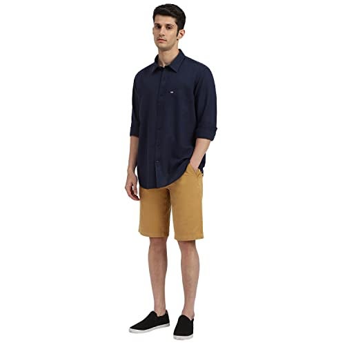Arrow Solid Slim Fit Mens Casual Shirts - 100% Cotton, Breathable & Comfortable, Full Sleeves Shirts for Men - 44, Navy - Image 4