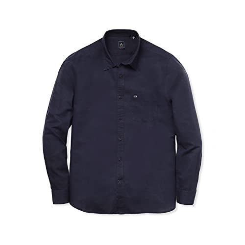 Arrow Solid Slim Fit Mens Casual Shirts - 100% Cotton, Breathable & Comfortable, Full Sleeves Shirts for Men - 44, Navy - Image 2
