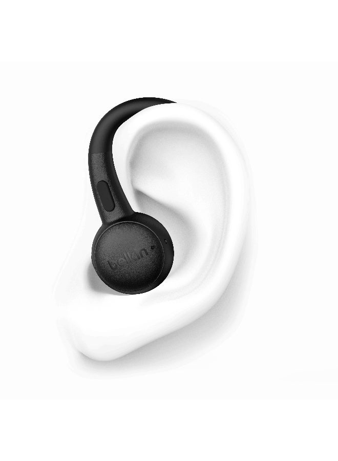 بيلكين Belkin SoundForm ActiveFit Wireless Earphones with Built-in Microphone, USB-C Fast Charging, 36H Battery Life, IP54 Water Resistance - Bluetooth Earbuds for iPhone, iPad, Galaxy, Pixel, & More - Black Black - Image 4