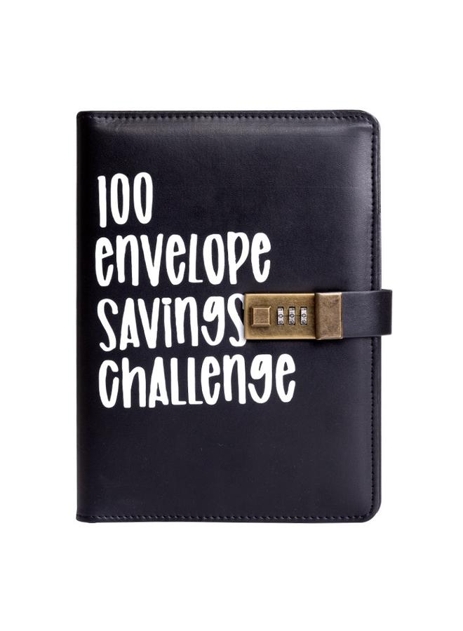 Bluejw Cross-border 100 Envelope Challenge 100 Notepad Password Lock Hand Ledger Loose-leaf Savings. - Image 1