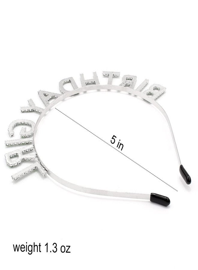 AOPRIE Birthday Girl Headband Sash 2V5jkOe4H, 2 Count (Pack of 1), Metal - Image 3