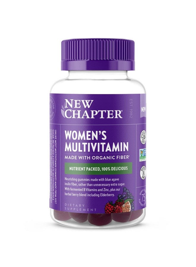 New Chapter Women’S Multivitamin Gummies 66% Less Sugar Women’S Gummy Vitamins With Vitamin C D3 & Zinc Nongmo Gluten Free Berrycitrus 75Ct - Image 1