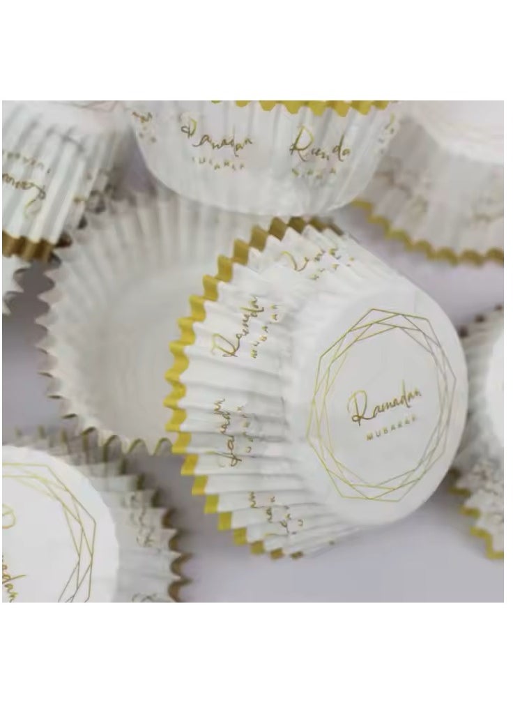 Boxwoods 200 Pcs Of Ramadan And Eid Party Decor Cupcake Liner Baking Cup Patisserie Wrapper Muffin Cupcake Paper Cases  - Image 2
