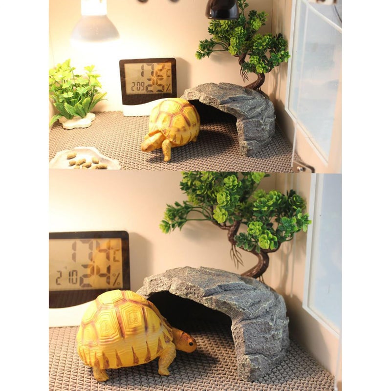 Gecko Cave Style B Resin Shelter Ornament Realistic Hideaway For Lizards Bearded Dragons Snakes - Image 3