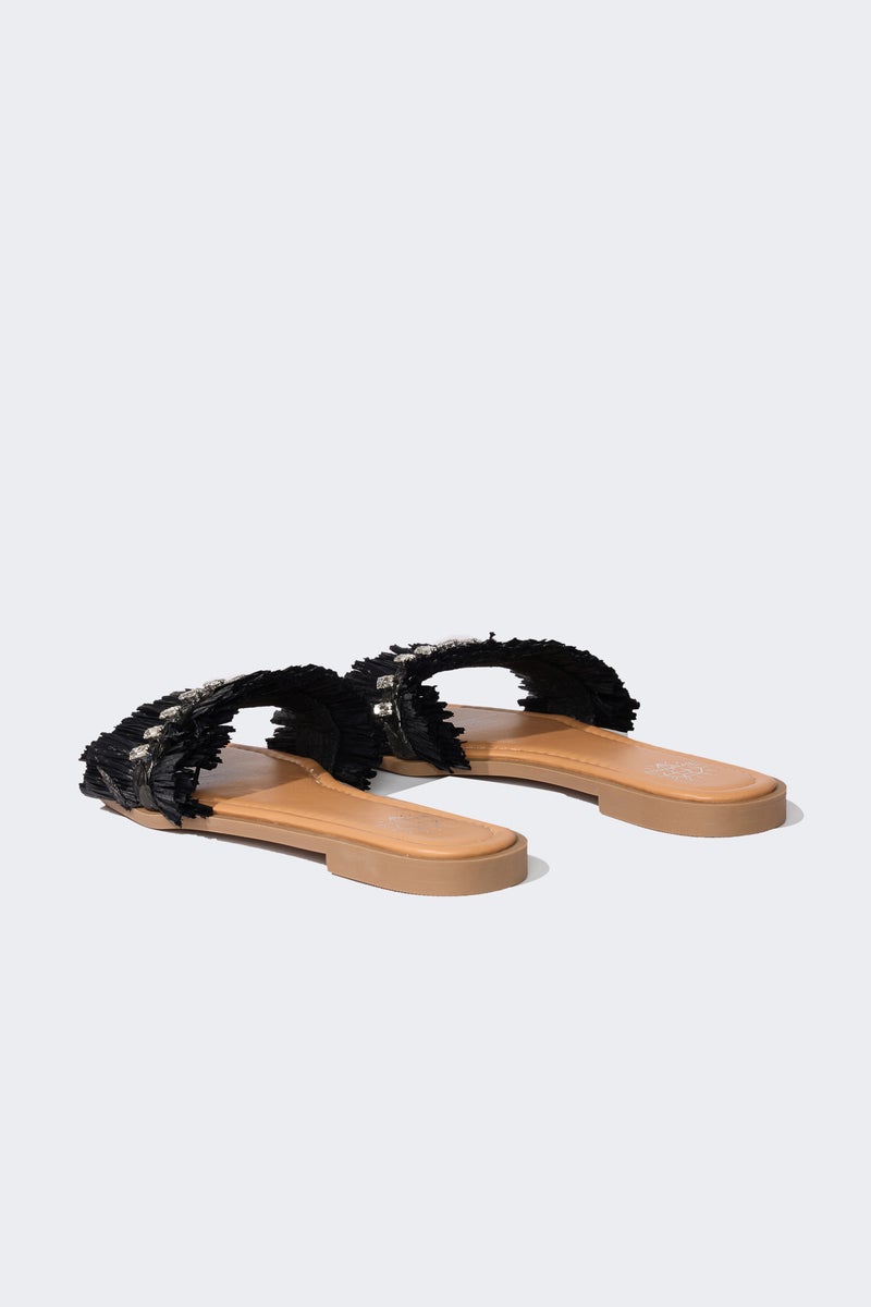 DeFacto Black Woman Woman Single Band Flat Base Slippers Casual - Image 3