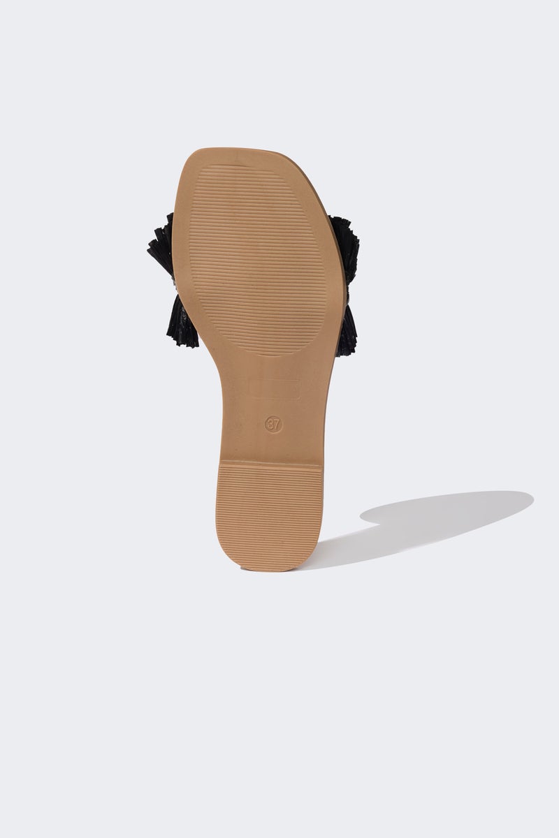 DeFacto Black Woman Woman Single Band Flat Base Slippers Casual - Image 4