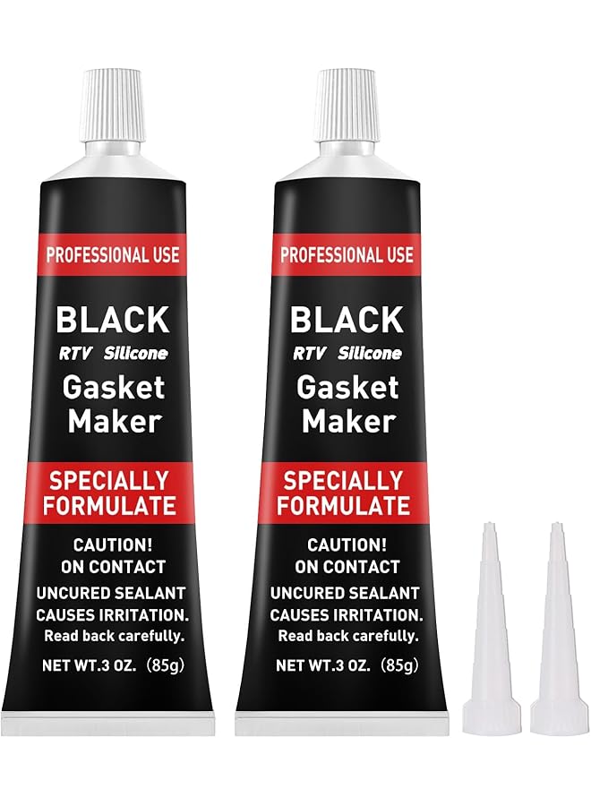 KASTWAVE Rtv Silicone Gasket Maker, High Temp Silicone Resist Oil, Anti-Freeze Rtv Silicone Sealant For Engines, Gearboxes, Pumps, Superchargers (Black, 170G) - Image 1
