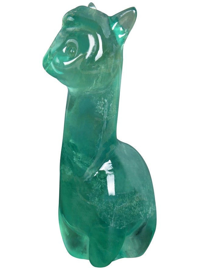 Ytbeoxk 2.1 inch Hand Carved Natural Fluorite Alpaca Statue Sparkling Desk Charm for Kitchen Serenity Zen Office Guardian Stress Relief Companions Statue Crystal Home Decor. - Image 1