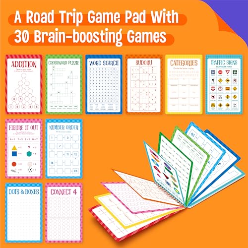 SpriteGru Logic Puzzles Game Pad 30 Reusable Erasable Logical Thinking GamesSudoku Scavenger Hunt Math Games Dry Erase BrainBoosting Puzzles Activities Pad for Kids Road Trip Airplane Car Travel - Image 5