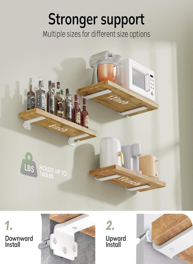Hirvall ® Heavy Duty Shelf Brakets-White-6 Inch(Pack of 6) 160 lbs Load Capacity, Metal Brackets for Floating & Wooden Shelves - Novel Shape, 1/5 Inch Thick, Rust-Proof Wall Mount Bracket - Image 5