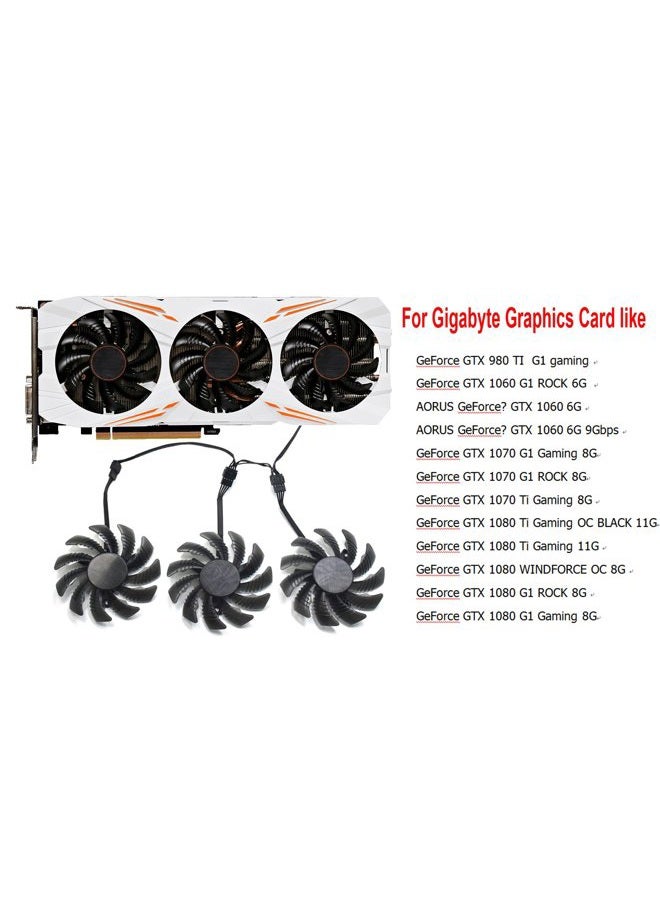 inRobert 78MM T128010SU 0.35A Cooling Fan For Gigabyte GTX 1080 Ti Gaming/GTX 1070 G1/AORUS GTX 1060/GTX 980 TI G1 Graphic Card - Image 2
