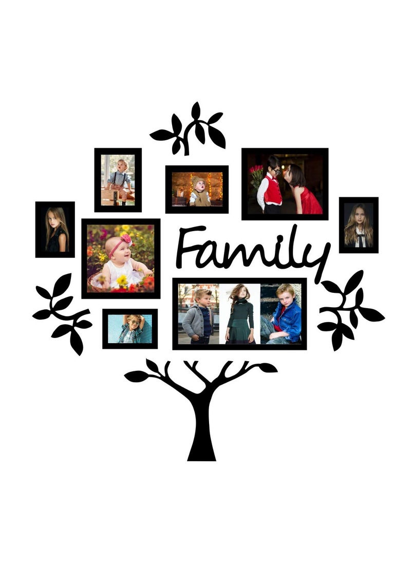 Paper Plane Design PAPER PLANE DESIGN 13-Piece Wooden Family Tree Set in Black D4 (STYLE 2)  - Image 1