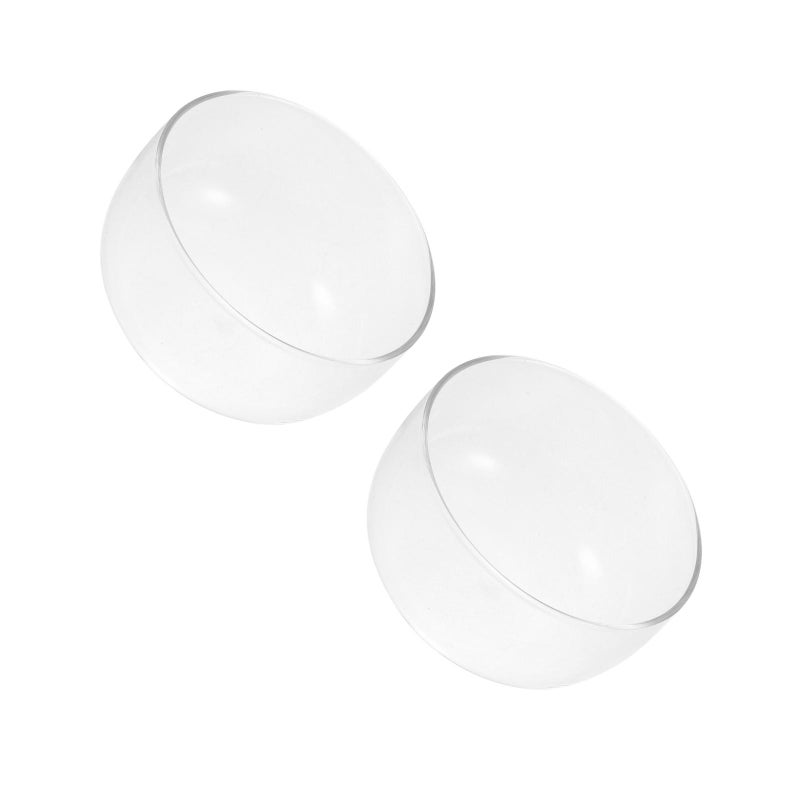 2pcs Glass Salad Bowl Transparent Heatproof Fruits Dessert Storage Bowl for Home Store (550ml) - Image 2