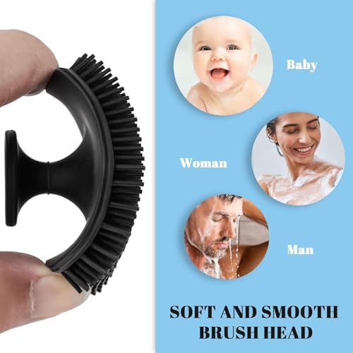 LIKE 2 STORE® Silicone Body & Face Scrubber - For Men Woman, Shower and Bathroom 4-Piece Set | with Hook - Silicone Grip Technology, Cleaning & Exfoliating Your Skin | Long-Lasting & Easy to Clean - Image 4