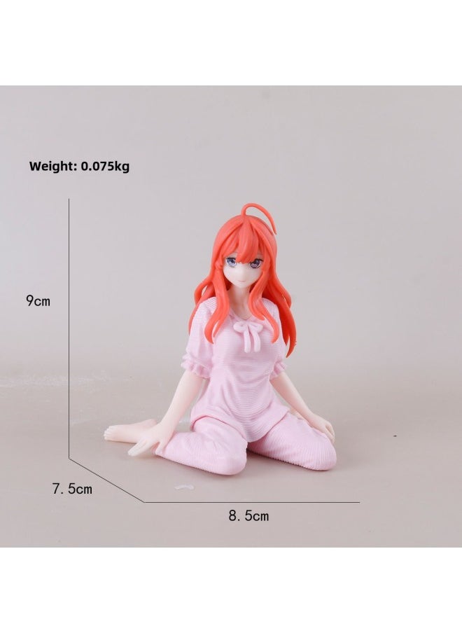 Generic - Two-dimensional Anime Nakano Beautiful Girl Dressing Figure Irena Cat Eating Fish Ania Hand-made Model Ornaments-Color:Sleeping Lisa-bag - Image 1