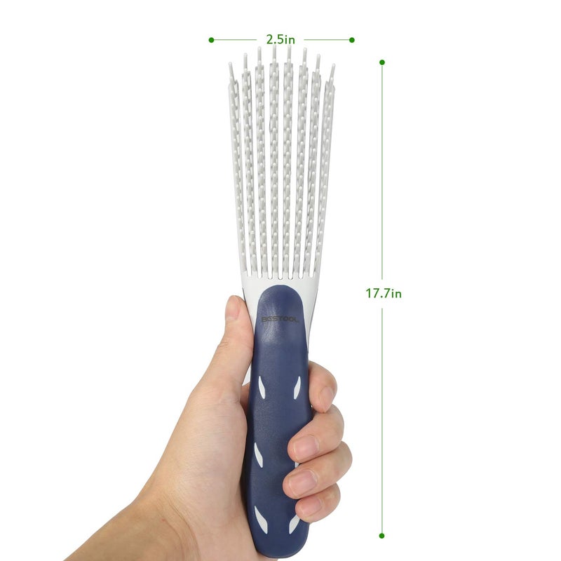 BESTOOL Detangling Brush for Curly and Natural Black Hair, Afro 3/4abc Texture, Faster and Easier Detangling of Wet or Dry Hair with No Pain (Blue) - Image 5
