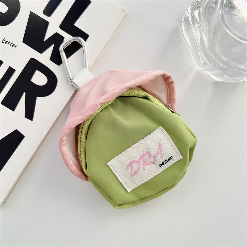 Xiaohongshu''s Popular Colorful Earphone Coin Purse Pendant Mini Backpack Mushroom House Accessory Storage Phone Lanyard Bag - Image 1