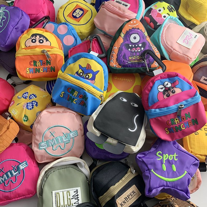 Xiaohongshu''s Popular Colorful Earphone Coin Purse Pendant Mini Backpack Mushroom House Accessory Storage Phone Lanyard Bag - Image 2