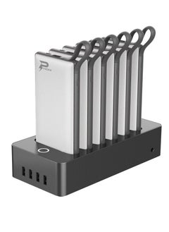 Phoni Phoni 6 in 1 Power Station 10,000 mAh with Built-in Cable to Charge Multiple Devices - White  - Image 4
