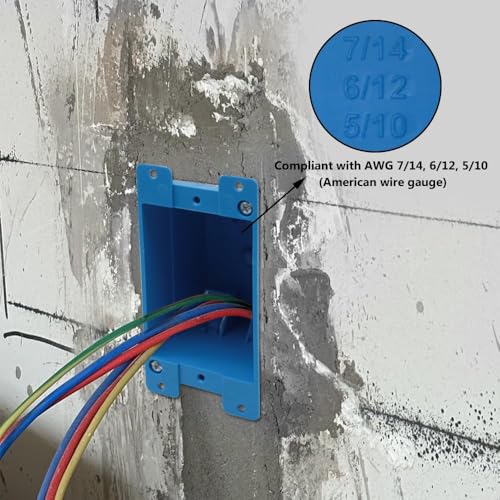 XGGYA Old Work Box,Plastic Junction for Switches,PVC Electrical 14 cuin Outlet Box,Old Work Box 1 Gang Deep,ETL Listed for Home Improvement,AWG Standard,Fire Rated for Two Hours(1 Pack) - Image 5