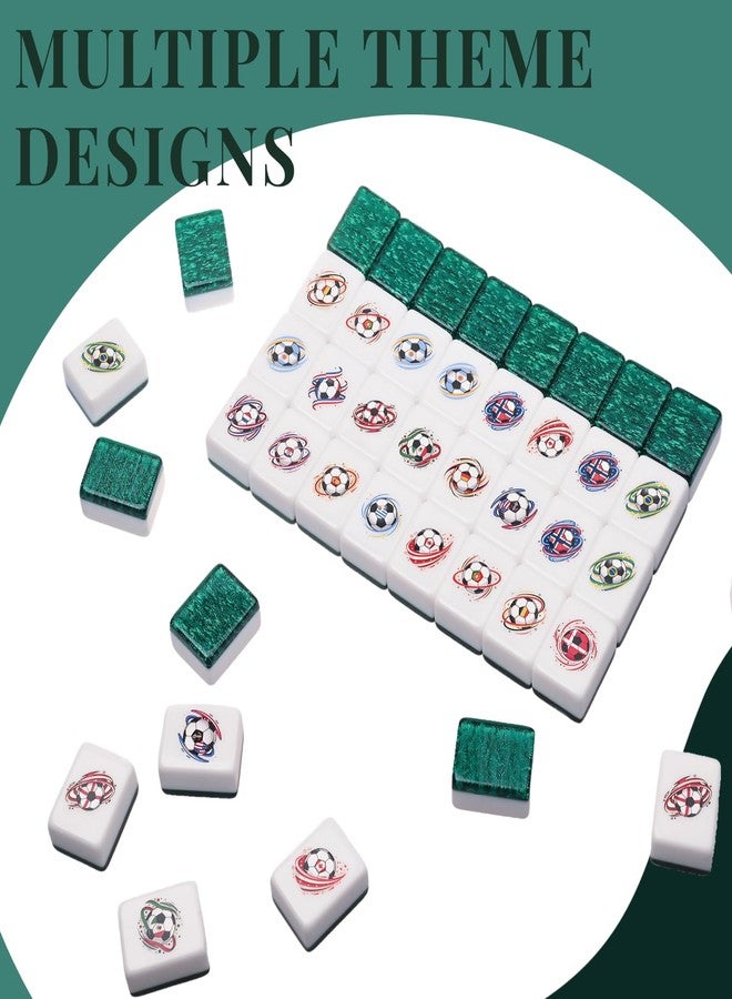 Gueiddi Mahjong Block Set, 65 pcs vita Mahjong Game Set with Handbag, Portable Travel Mahjong Set for Spring Picnic, Party Gift, Seaside Game & Beach Block Games (World Cup 2026) - Image 2