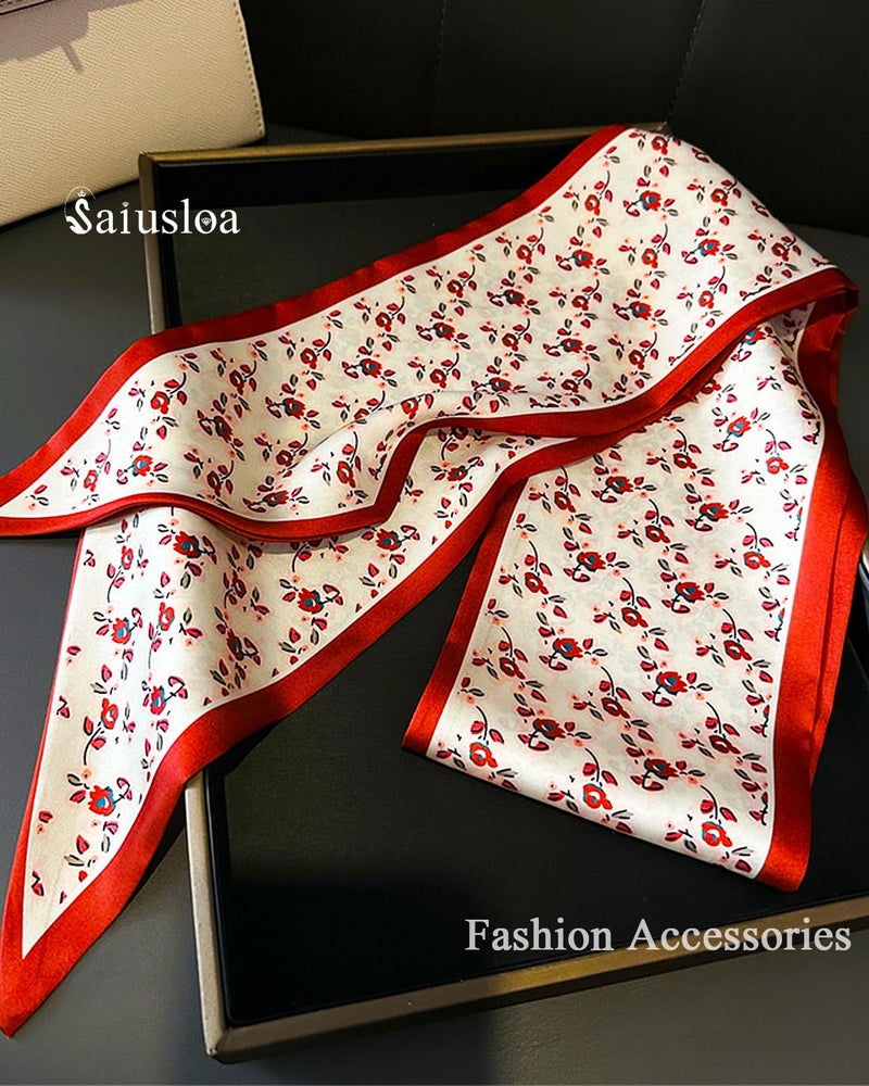 Saiusloa Purse Scarf For Handbags Head Scarves For Women's Hair Bags Scarfs Long Skinny Scarves Fashion Silky For Headbands-A36 - Image 4