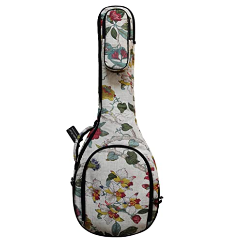 MUSIC FIRST Original Design 0.65" (16mm) Thick Padded Linen American Pastoral Style 5-string Banjo Case, Banjo Gig Bag (Fit for Overall Length 38 inch / 96~97cm Full Size Banjo) - Image 1