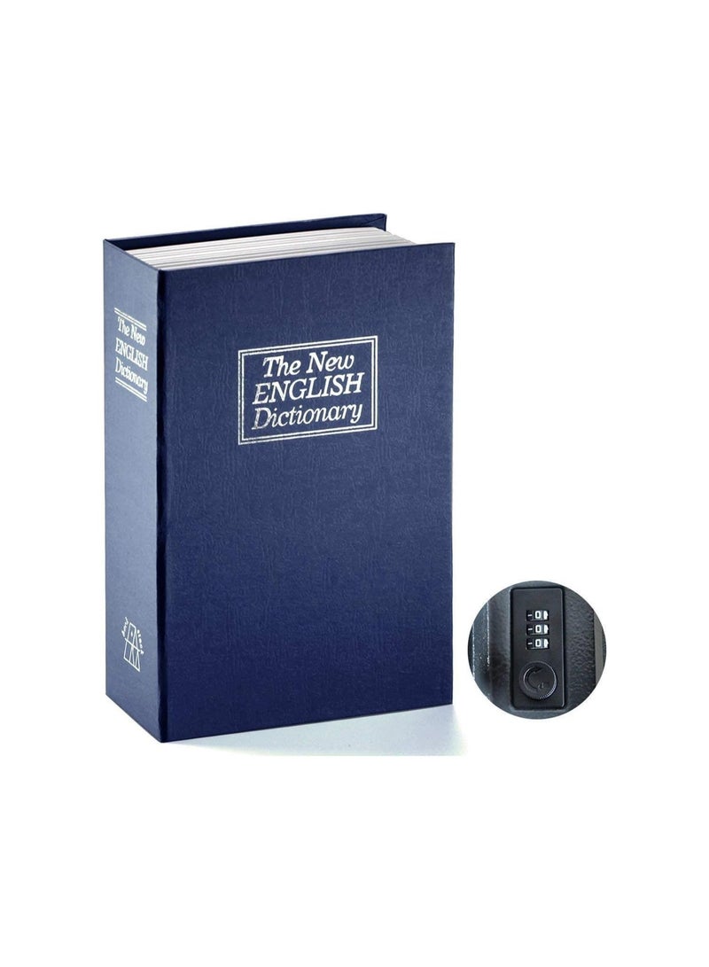 Book Safe, Combination Lock, Book Safe, Secret Hidden Safe, Dictionary Safe, Hidden Storage, 9.5 x 6.2 x 2.2 inches, Blue, Medium - Image 2